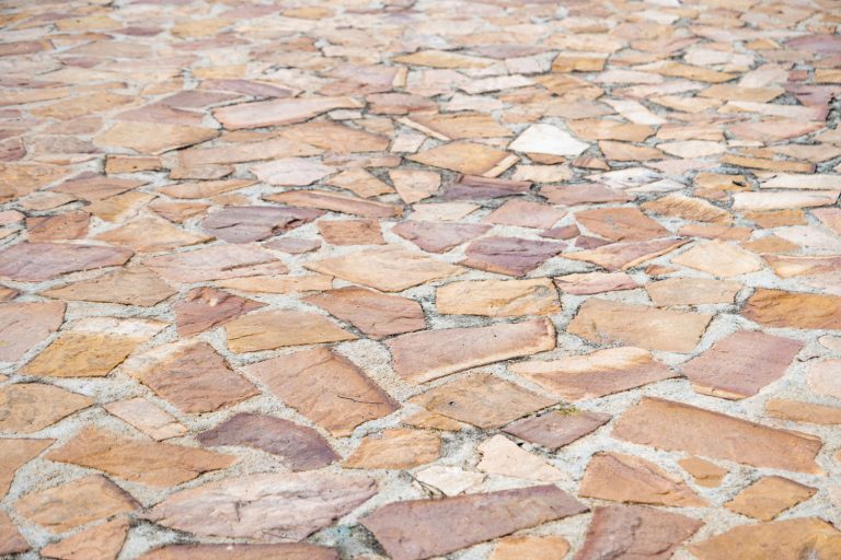 Flagstone pavers used for the garden landscape, How To Clean Flagstone [Plus Stain Removal Tips!]
