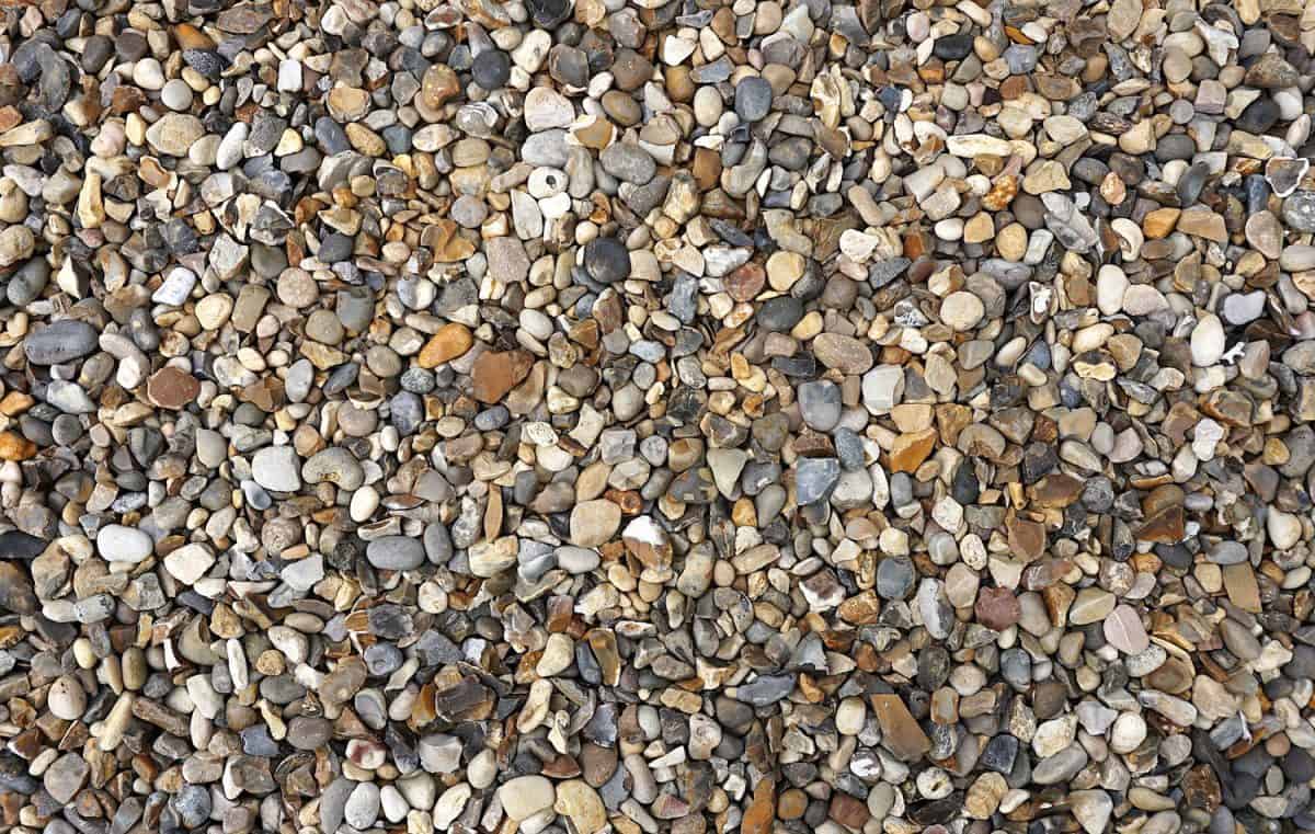 Gravel Background Texture Shot From Above