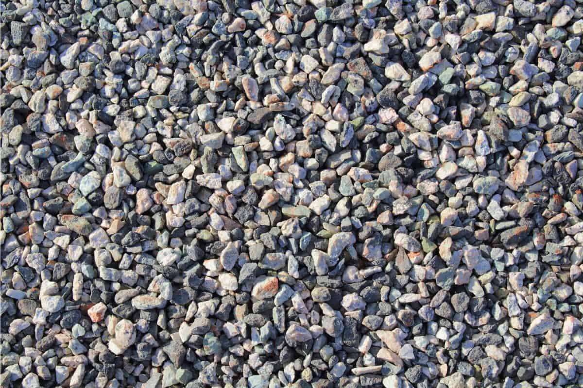 washed clean stone as pavement gravel