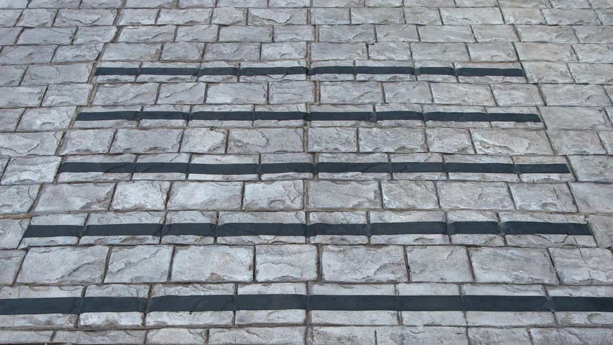 Brick walkway with anti slip tape