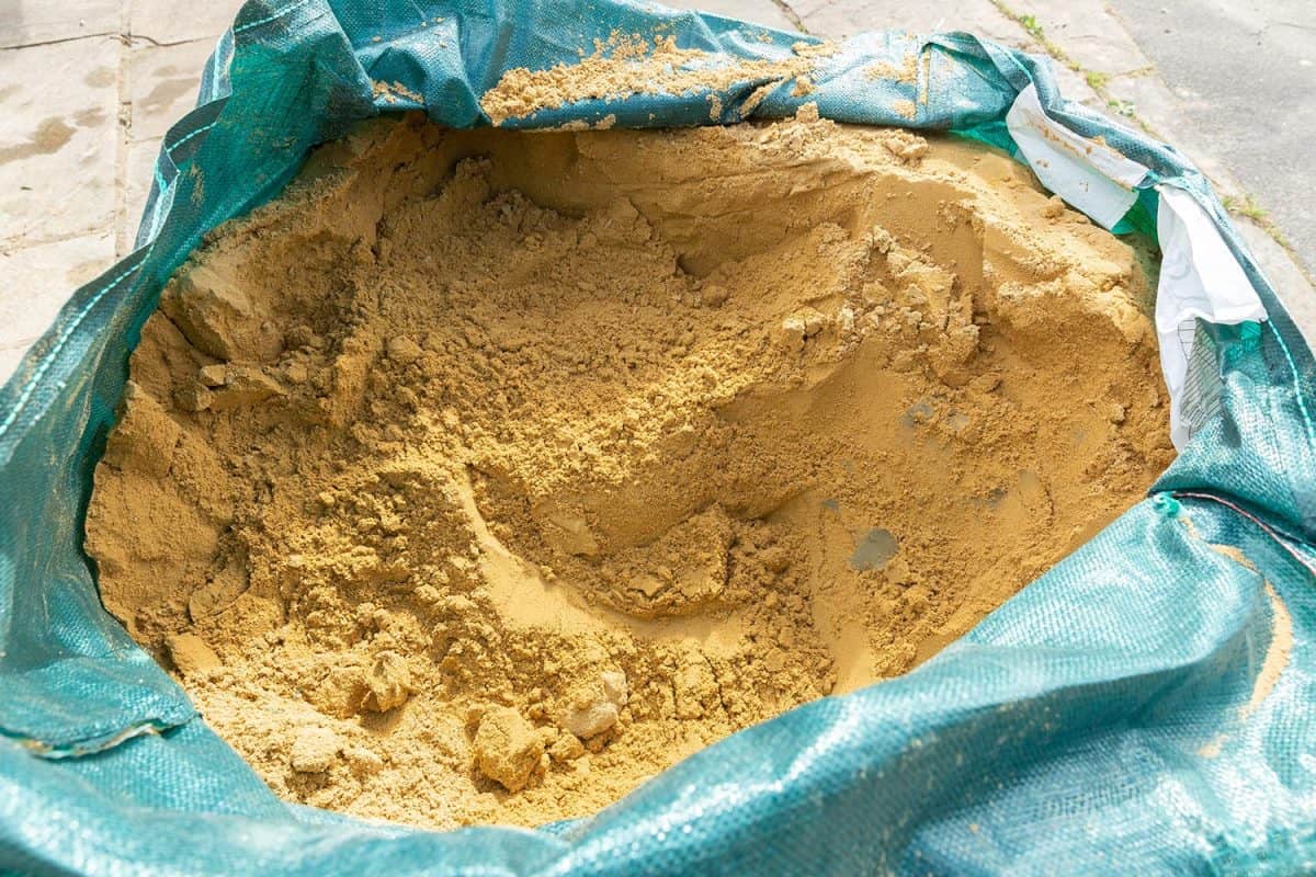 Builders fine yellow sand in large delivery bag
