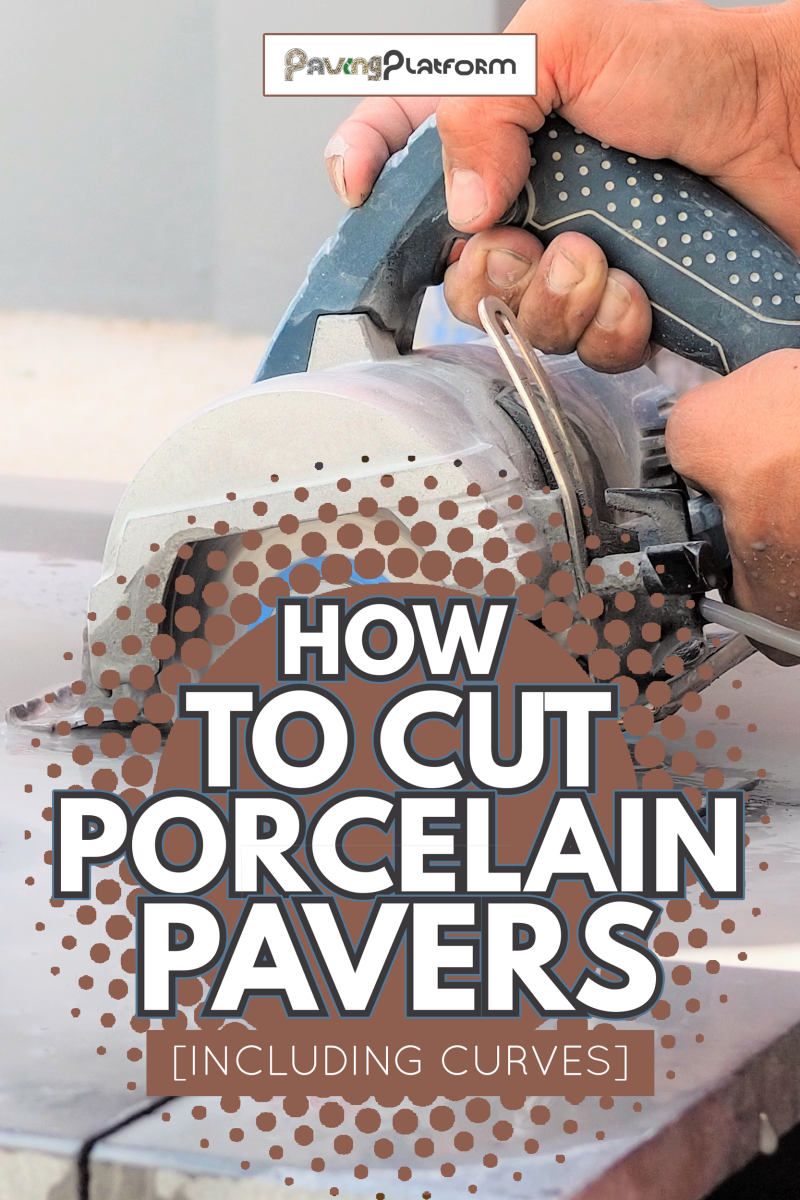 Close up worker use wet sawing machine for cutting marble stone - How To Cut Porcelain Pavers [Including Curves]
