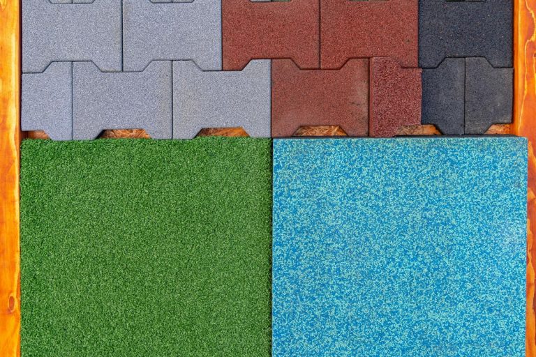 Colorful soft recycled rubber tiles, Are Recycled Rubber Pavers Good For Driveways? [A Comprehensive Review Of Pros & Cons]