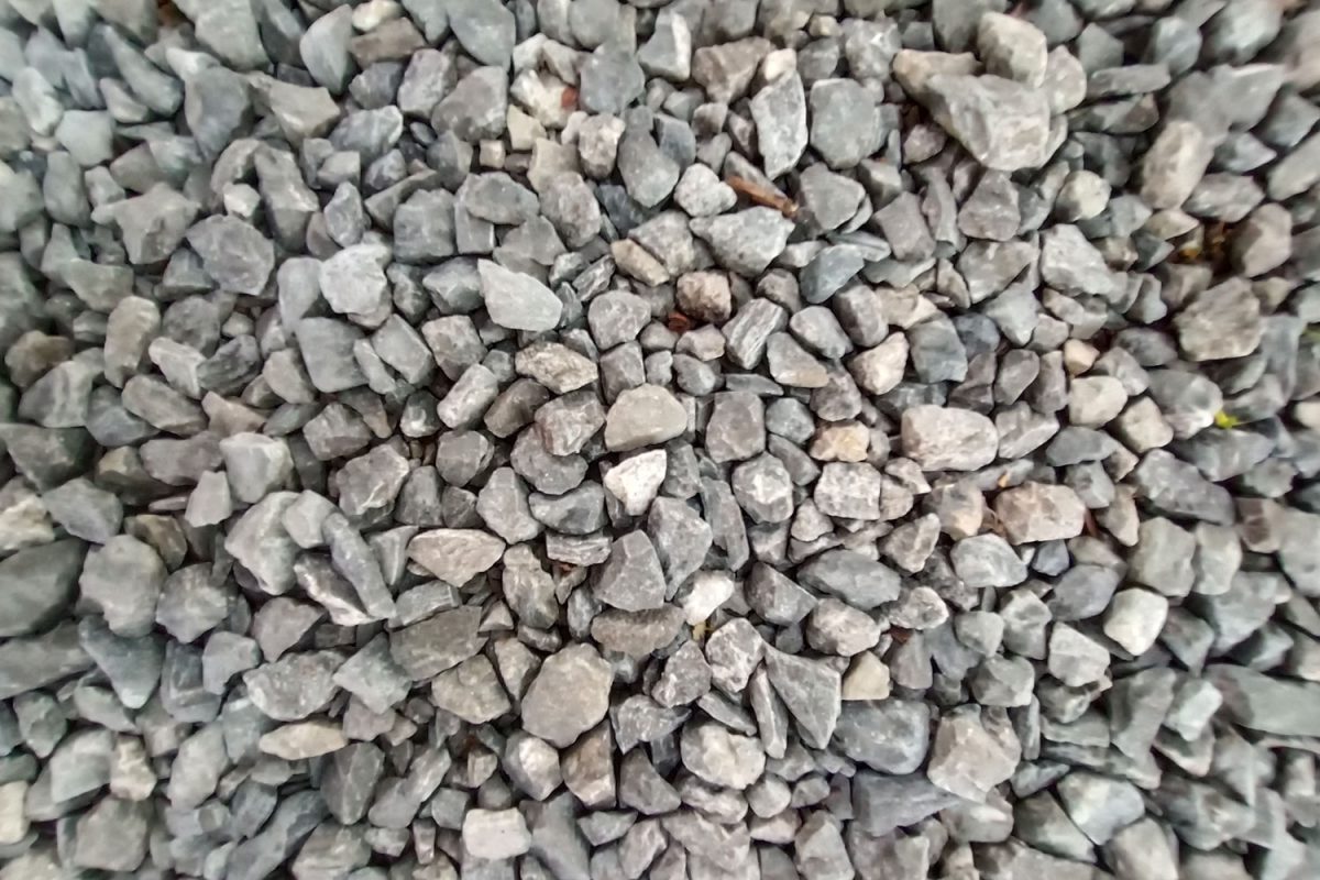 Crushed stone stockpile
