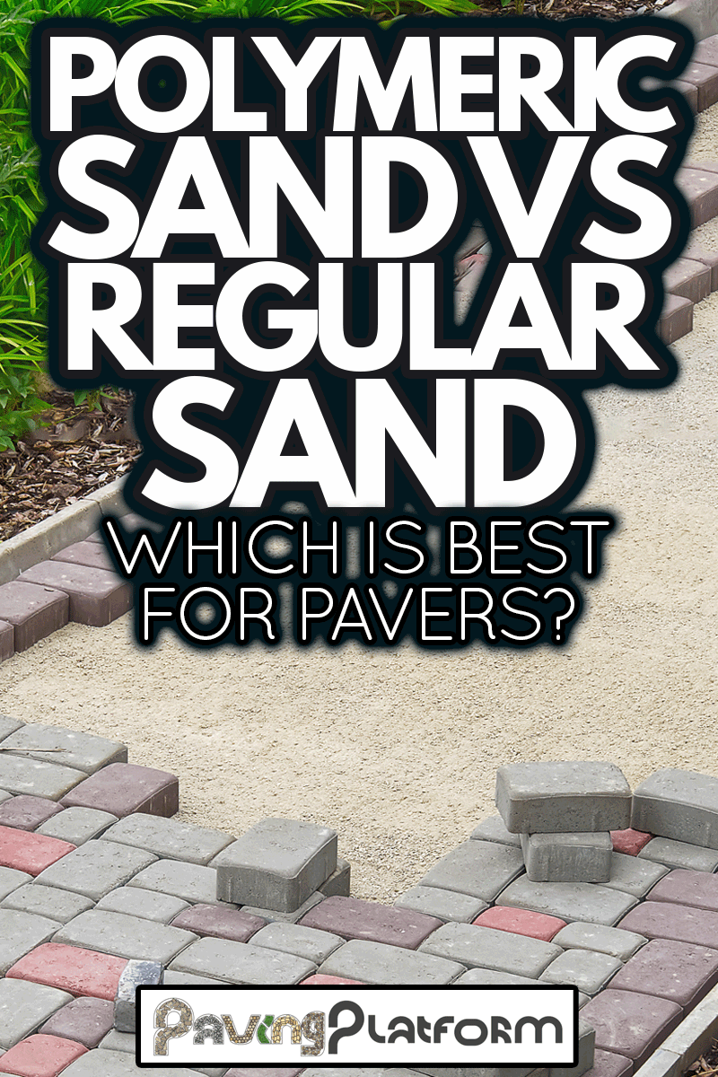 worker laying paving stones. stone pavement, construction worker laying cobblestone rocks on sand, Polymeric Sand Vs Regular Sand: Which Is Best For Pavers?