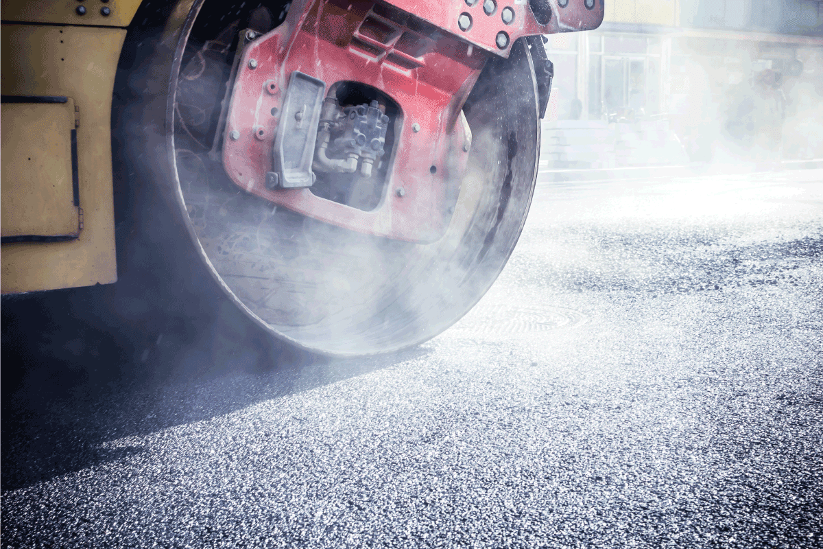 Road roller repairing asphalt pavement. Can You Lay Asphalt In Winter