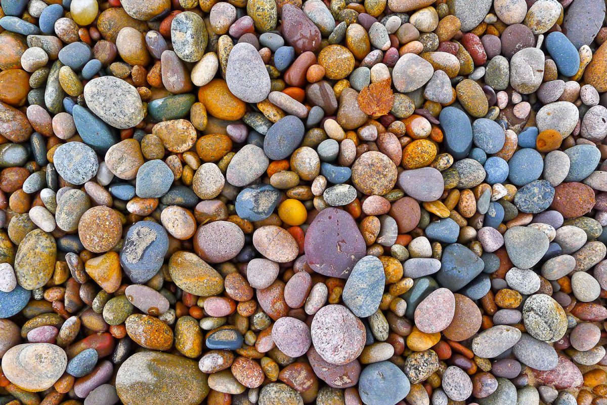 Semi-polished and smoother surface brought by pebbles