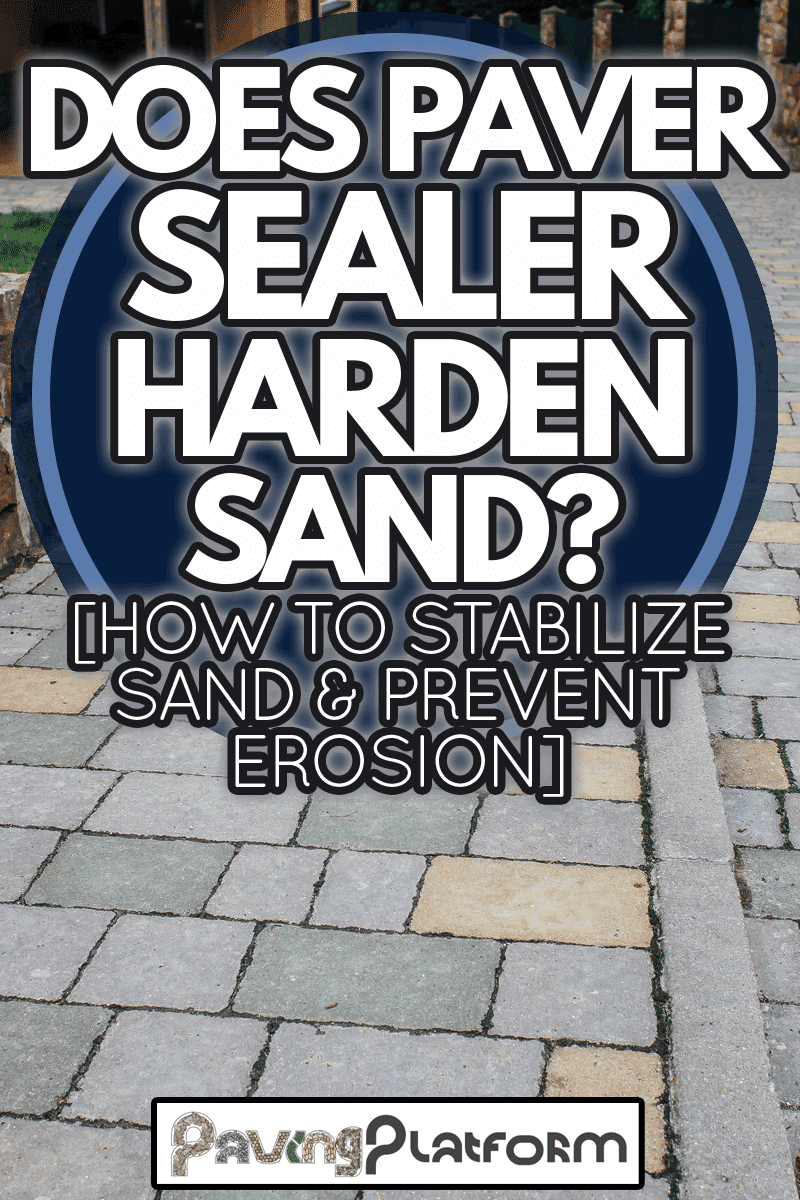 Garden Patio in Backyard Stone Brick Pavers Hardscape Layout Design Top View, Does Paver Sealer Harden Sand? [How to Stabilize Sand & Prevent Erosion]